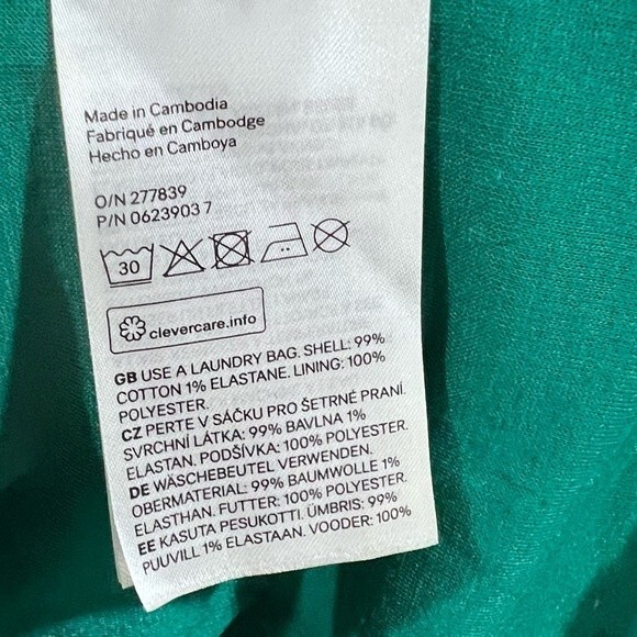 H&M emerald green eyelet cotton romper size 8 - Picture 6 of 6